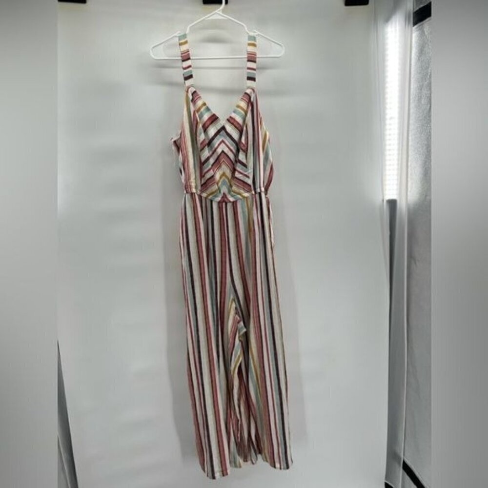 Lane Bryant striped jumpsuit size 18 multi color